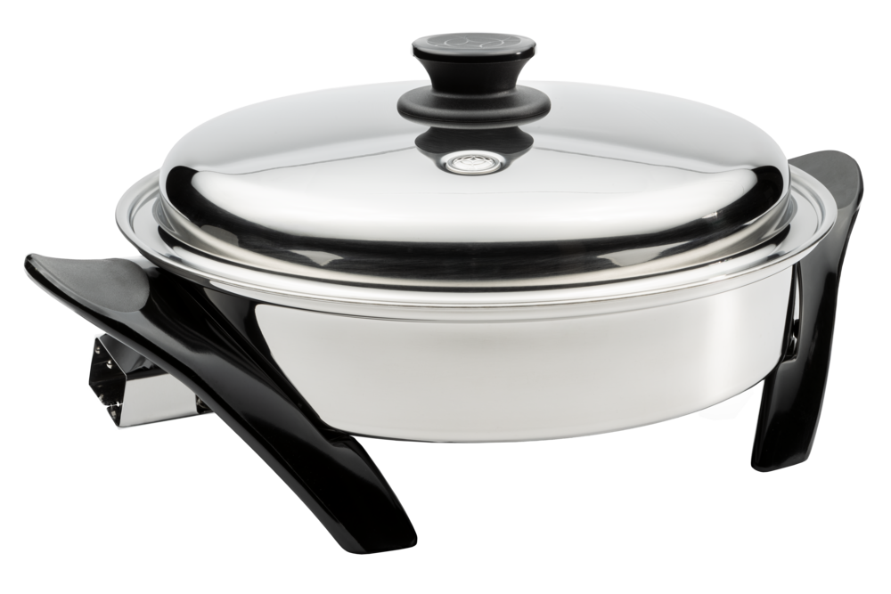12"/30cm Electric Oil Core Skillet with Cover