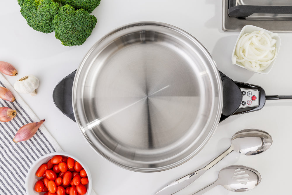 12"/30cm Electric Oil Core Skillet with Cover