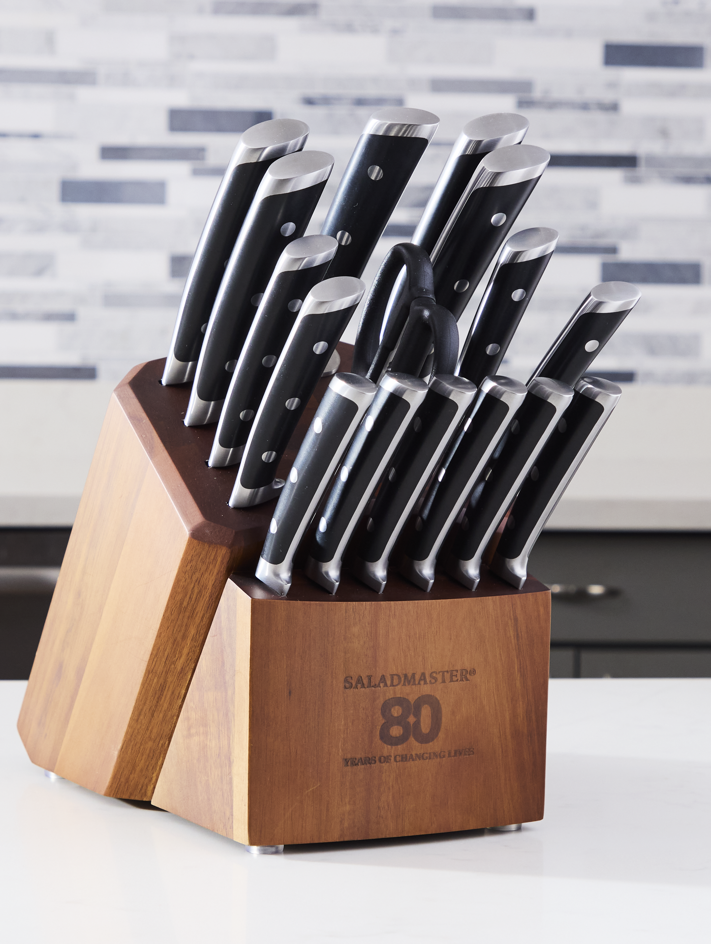 SignatureEdge 17-Piece Knife Set  with Acacia Block